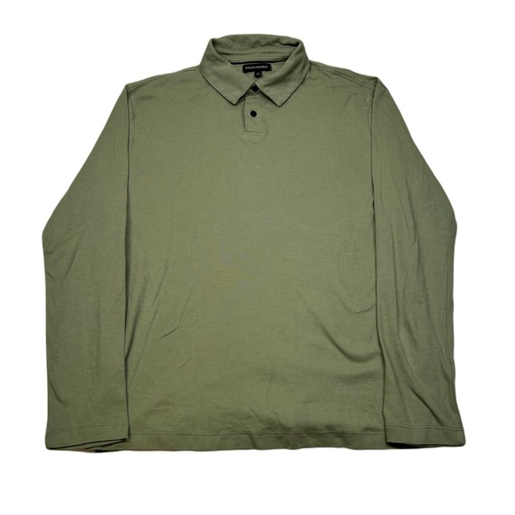 Banana Republic Other - Banana Republic Long Sleeve Polo Shirt Mens Large Green Cotton Casual Top